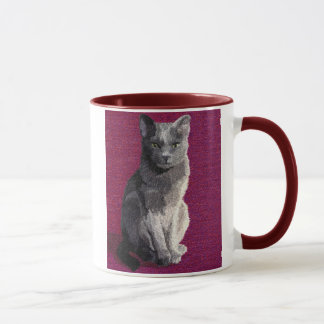 Taza gris del gato
