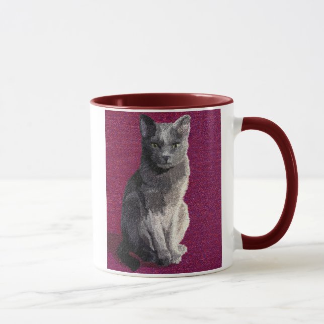 Taza gris del gato (Derecha)