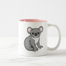 Taza gris feliz linda del rosa del Dos-tono del