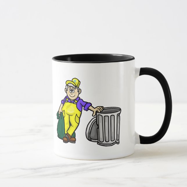 Taza Gris Gray Hair Garbage Man Coffee Mug (Derecha)