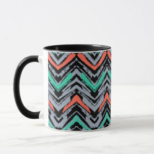 Taza Gris, trullo, y modelo dibujado mano coralina de
