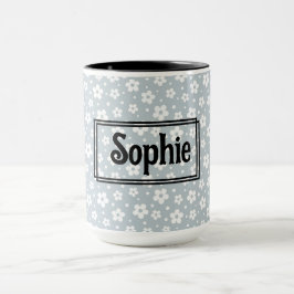 Taza Gris White Daisies Mug