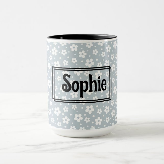 Taza Gris White Daisies Mug (Centro)
