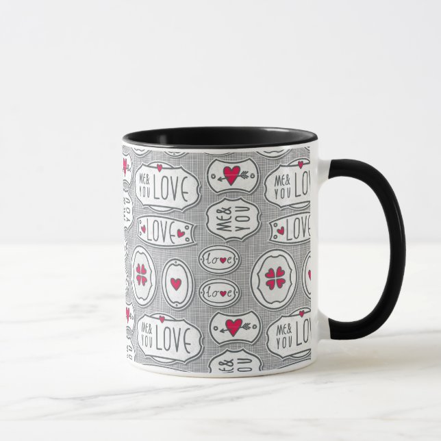 Taza Gris yo y usted modelo del amor (Derecha)