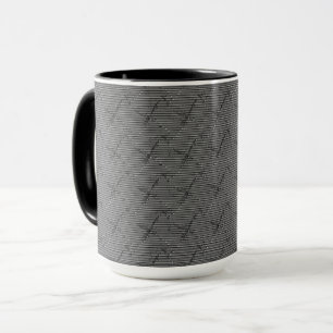 Taza Grises trenzados con tiras pequeñas y thro pixelad