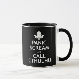 Taza Grito y llamada Cthulhu del pánico
