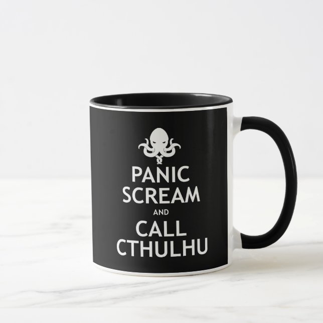 Taza Grito y llamada Cthulhu del pánico (Derecha)