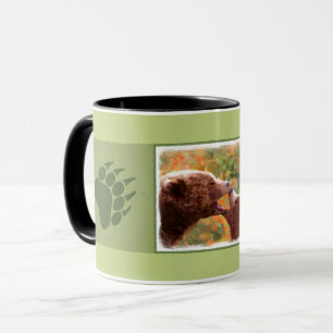 Taza Grizzly Bear Mom and Cub Painting - Wildlife Art