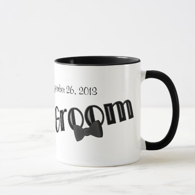 Taza Groom Boda personalizado (Derecha)