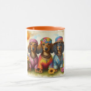 Taza Groovy Dachshunds