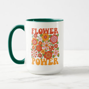 Taza Groovy Flower Power Graphic