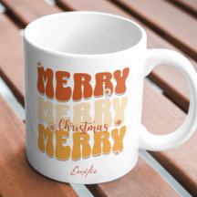Groovy Merry Christmas Name Boho