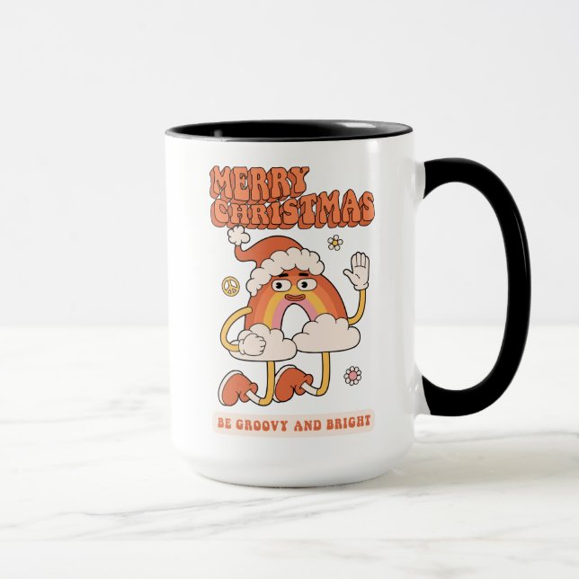 Taza Groovy Navidades arcoiris - Sean brillantes y merr (Derecha)