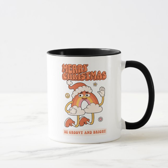 Taza Groovy Navidades arcoiris - Sean brillantes y merr (Derecha)