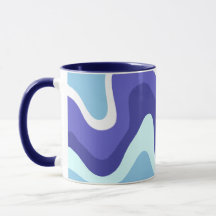 Groovy Retro Azul y Purpura Ondulado