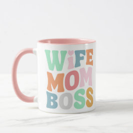 Taza Groovy Retro Jefe Lady Mom Mug