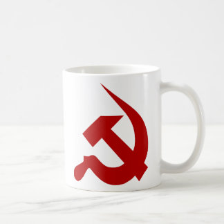 Taza gruesa roja sangre del Neo-Martillo y de la