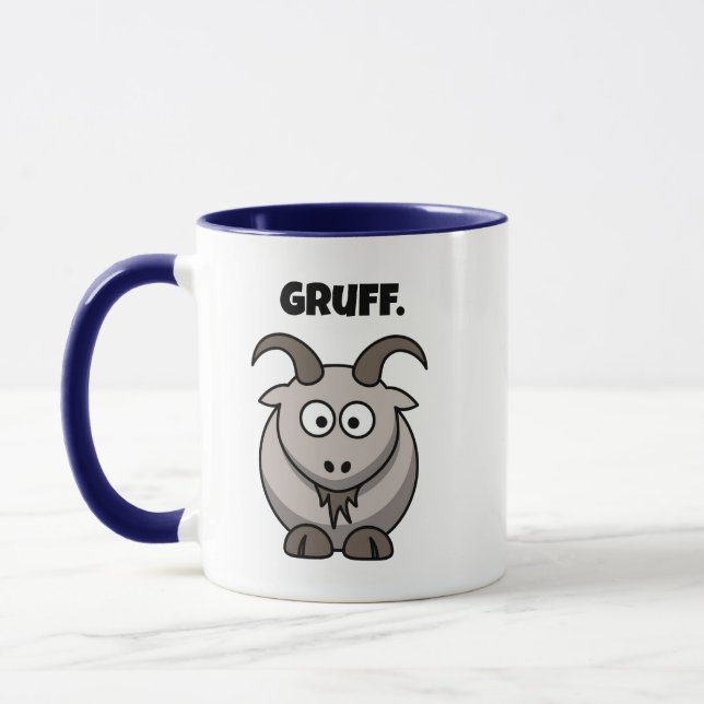 Taza Gruff Gray Goat Funny Fairy Tale Personalizado (Izquierda)
