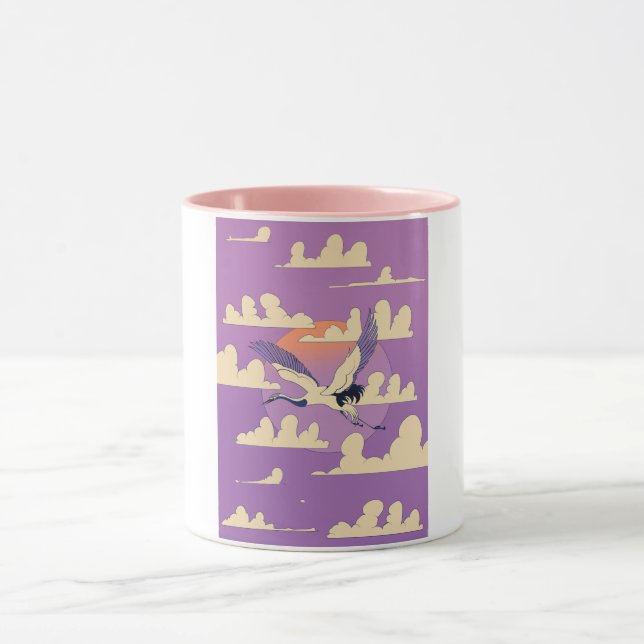 Taza Grulla asiática rosa (Centro)