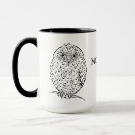 Taza Grumpy African Barred Owlet Design