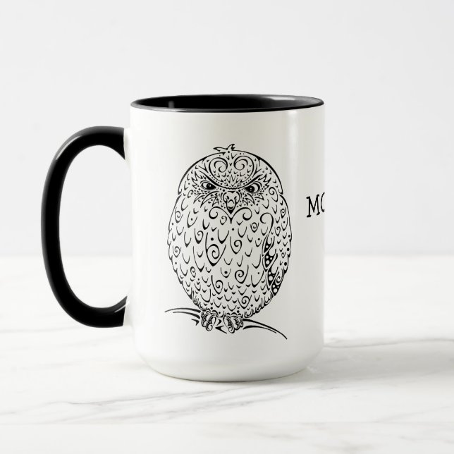 Taza Grumpy African Barred Owlet Design (Izquierda)
