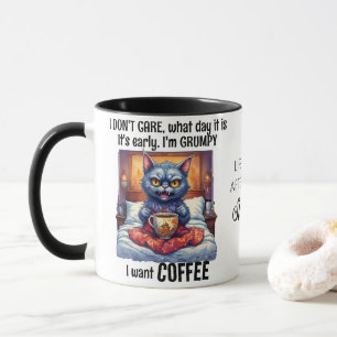 Taza Grumpy Angry Cat Bebe Café