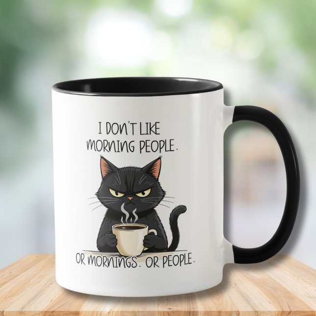 Taza Grumpy Cat No Le Gustan Las Personas Mañanera (Grumpy Cat Don't Like Morning People Mug)