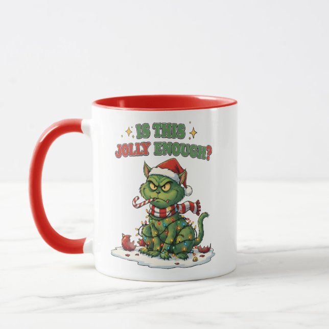 Taza Grumpy Christmas Cat (Izquierda)