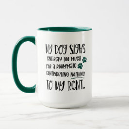 Taza Grumpy Dog Cita divertida con foto de Mascota Gree