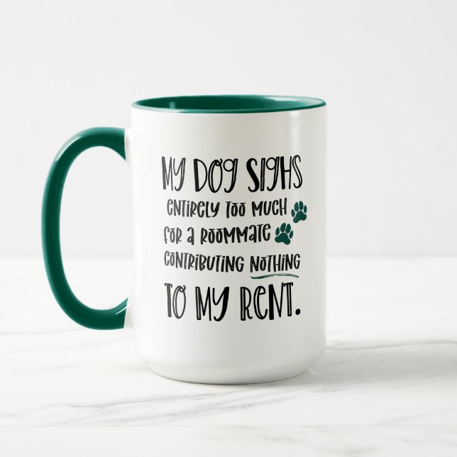 Taza Grumpy Dog Cita divertida con foto de Mascota Gree (Izquierda)