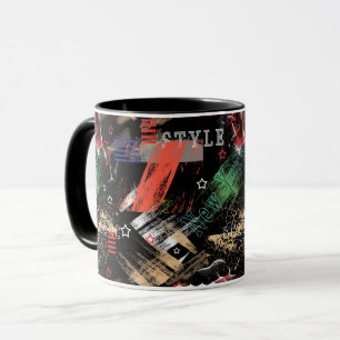 Taza Grunge abstracto de moda