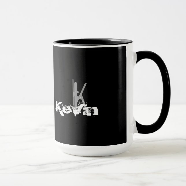 Taza Grunge con monograma (Derecha)