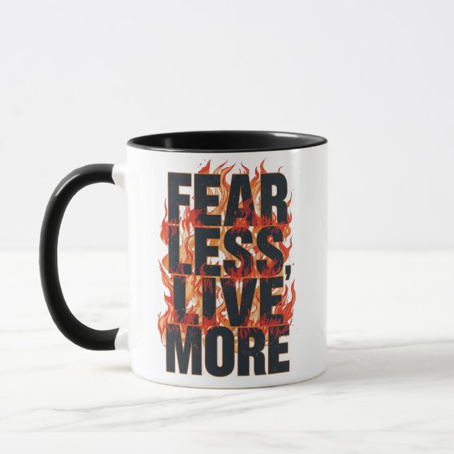 Taza Grunge Style Courage and Life Quote (Izquierda)