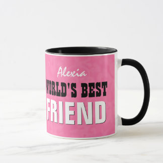 Taza Grunge V25 del rosa del mejor amigo del mundo