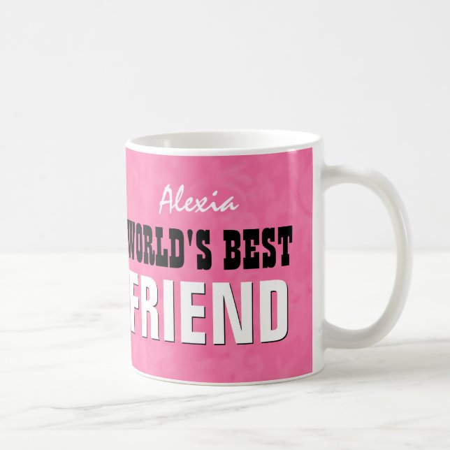 Taza Grunge V25 del rosa del mejor amigo del mundo (Derecha)
