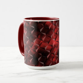 Taza Grungy escalones 3D cuadrados estilo con manchas d