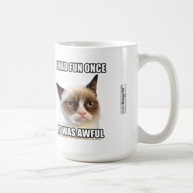 Taza gruñona de Cat™ - "me divertía una vez. Era (Derecha)
