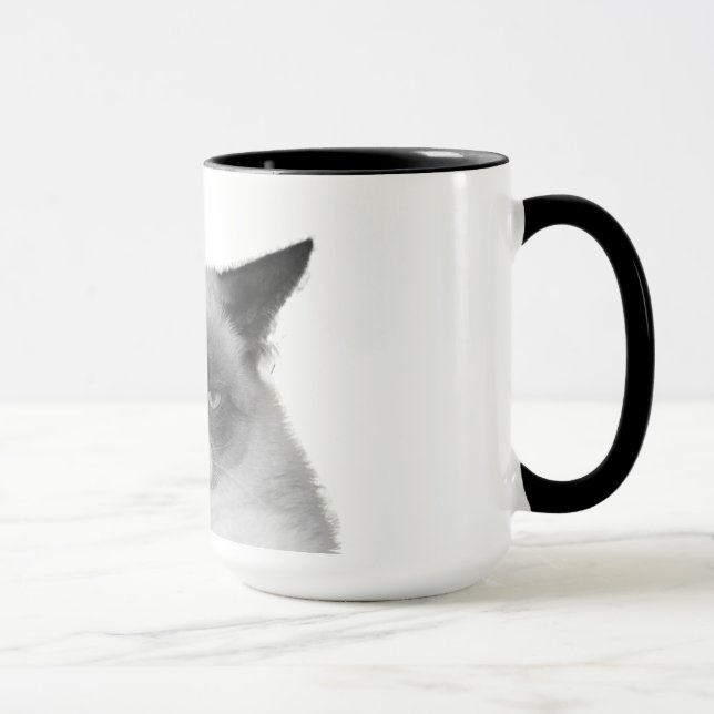 Taza gruñona del gato (ningún texto) (Derecha)