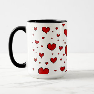 Taza Grupo de Mug de Cerámica del Corazón