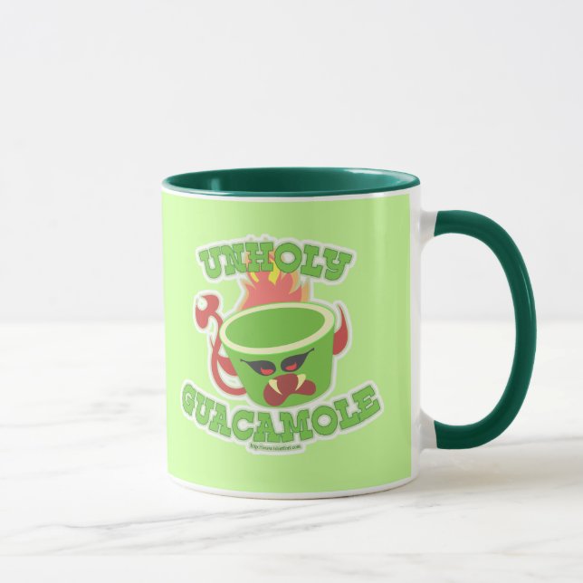 Taza Guacamole es un gracioso eslogan aguacate (Derecha)