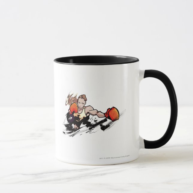Taza Guante de boxeo de la mujer que lleva (Derecha)