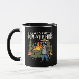 Taza Guardabosques Divertido Mapache de la Basura Humor
