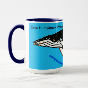 Taza Guardar grafico BALLENAS DE HUmpback - Océano - Az