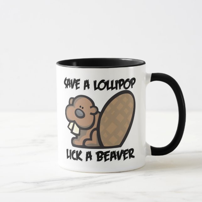 Taza Guardar un Lick Lollipop como castor (Derecha)