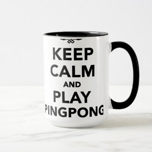 Taza Guarde el ping-pong de la calma y del juego