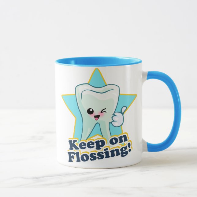 Taza ¡Guarde en Flossing! (Derecha)
