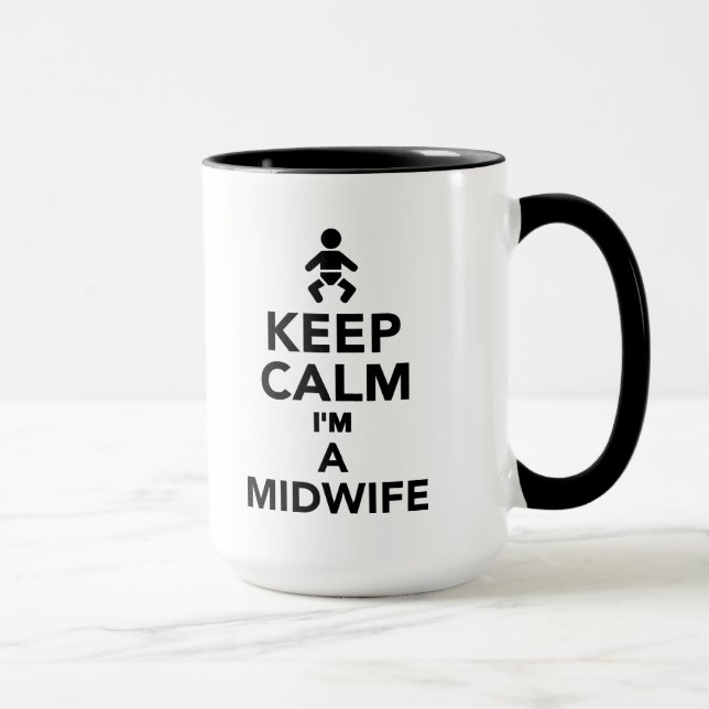 Taza Guarde la calma que soy partera (Derecha)