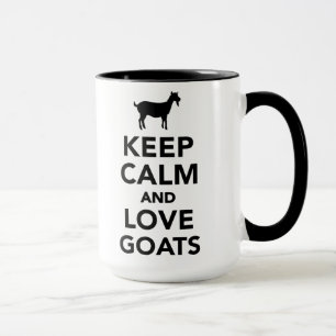 Taza Guarde la calma y ame las cabras