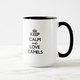 Taza Guarde la calma y ame los camellos