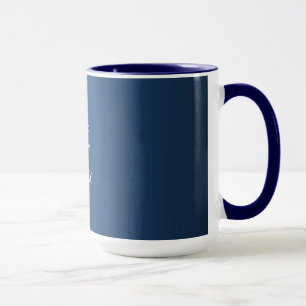 Taza Guarde la calma y continúe (el azul)